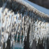 macro shot of icicles