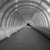 Black and White Glass Tunnel